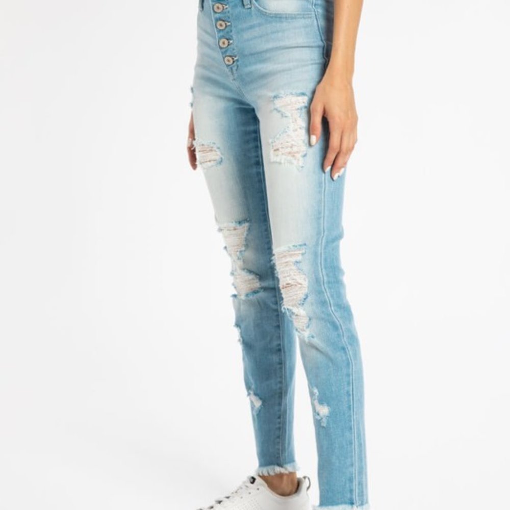 Bailey Distressed Denim Jeans - Picture 8 of 8